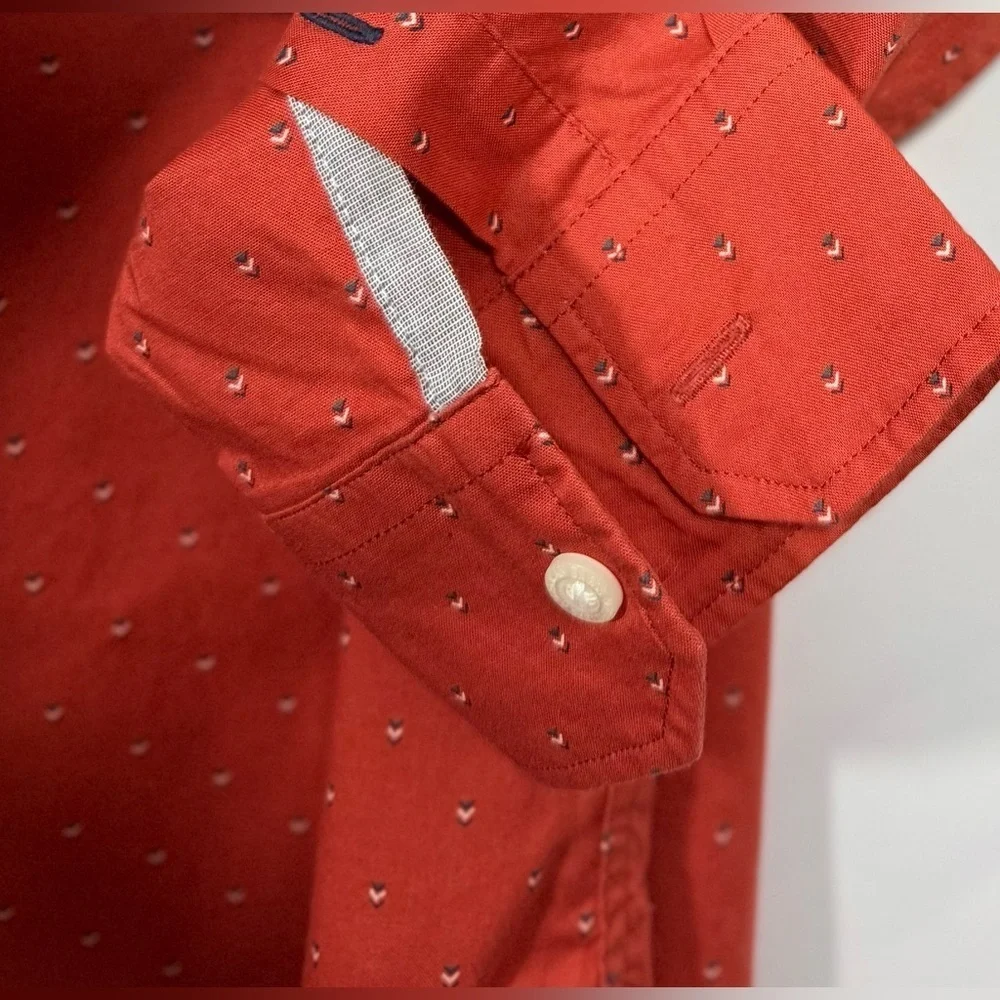 Men's American Eagle Outfitters Size Small Orange Button-Up Shirt